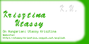 krisztina utassy business card